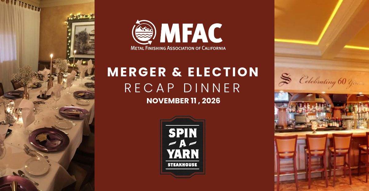 MFAC Merger & Election Recap Dinner - Nov 11