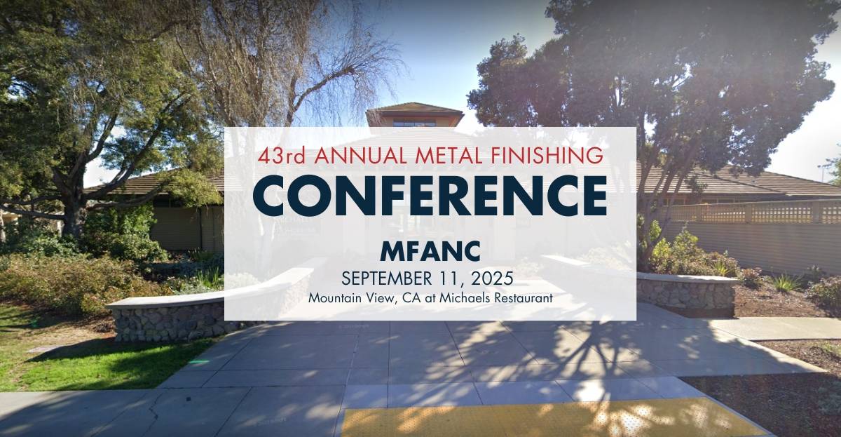 MFANC Metal Finishing Conference Exhibitor Registration 2025