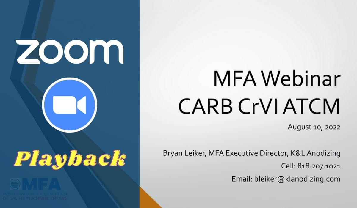 Zoom Playback Link - CARB Webinar